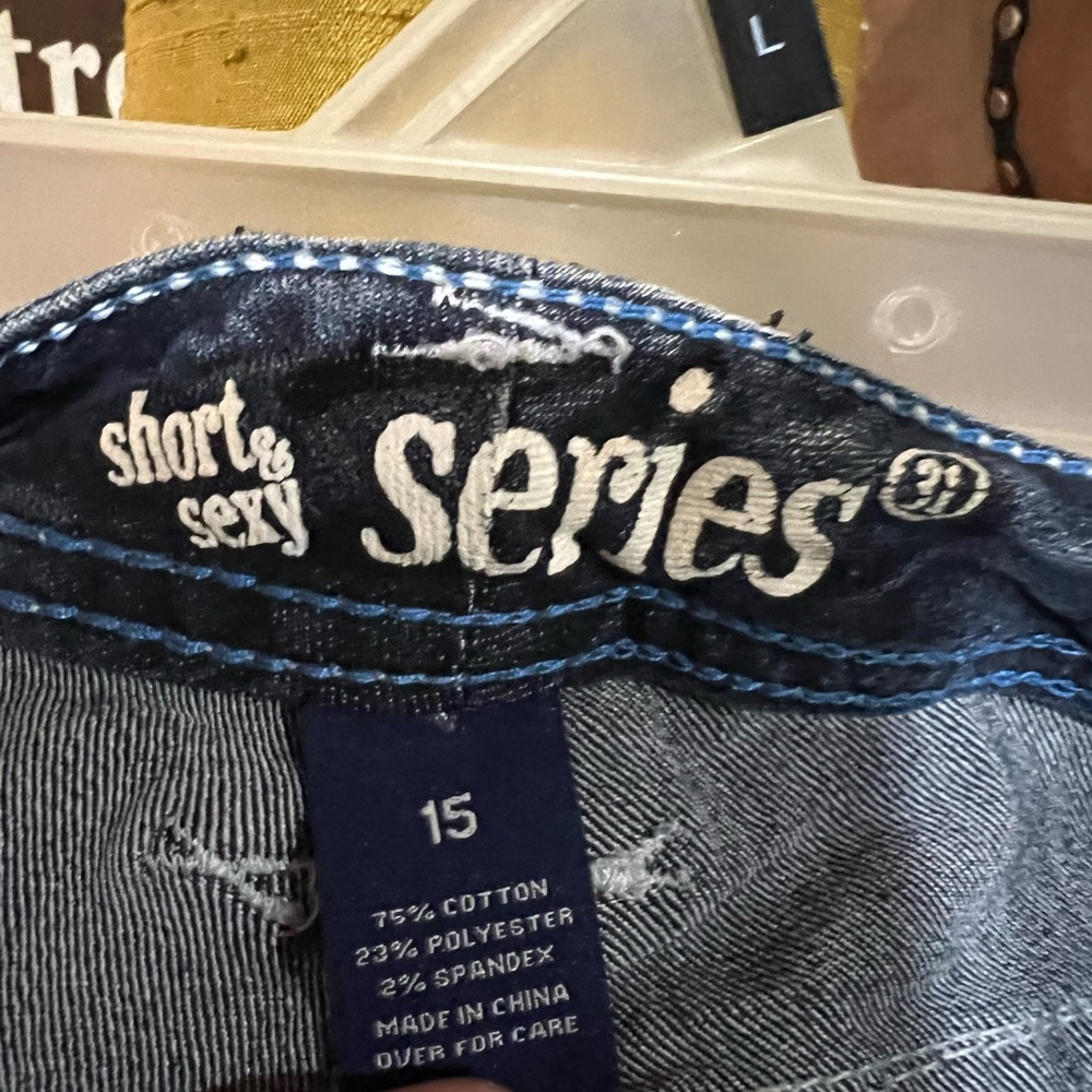 Short & Sexy Women's Boot Cut Jeans in Dark Blue